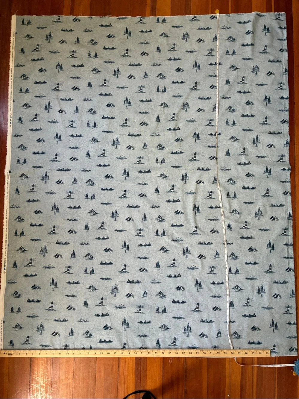 NWOT quilting cotton fabric Moda Janet Clare Longshore lighthouse